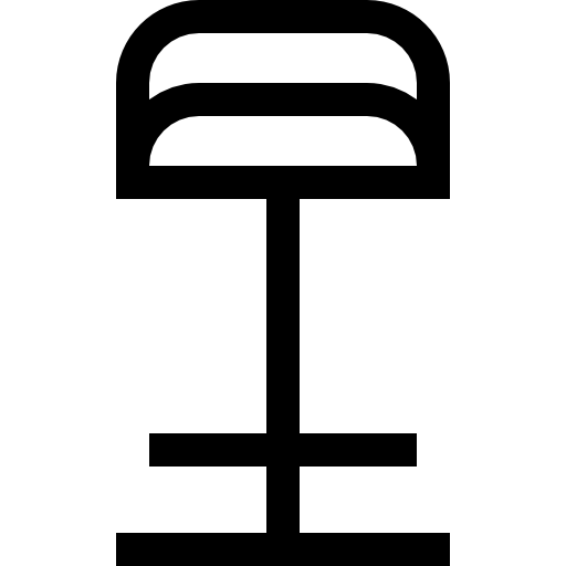 taburete de bar Basic Straight Lineal icono