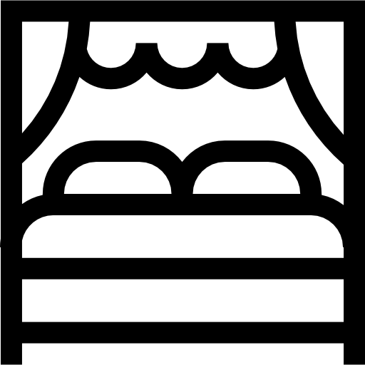 캐노피 침대 Basic Straight Lineal icon