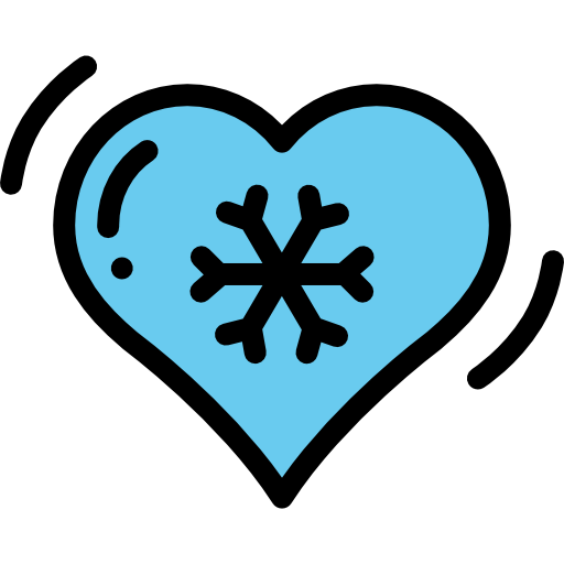 Cold heart Detailed Rounded Lineal color icon