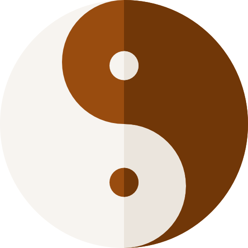 yin yang Basic Straight Flat ikona