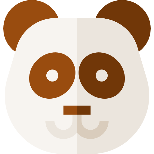 panda Basic Straight Flat icon