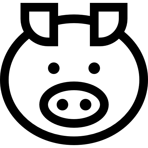 豚 Basic Straight Lineal icon