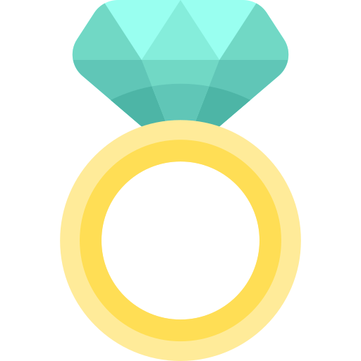 婚約指輪 Kawaii Flat icon