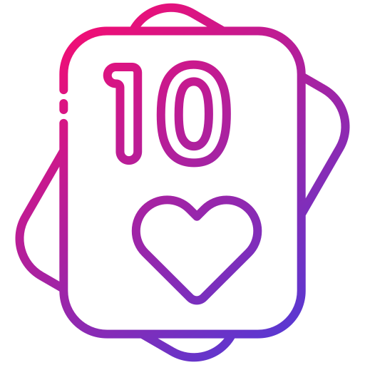 dziesięć serc Generic Gradient ikona