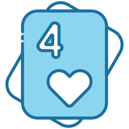 quatre de coeur Generic Blue Icône