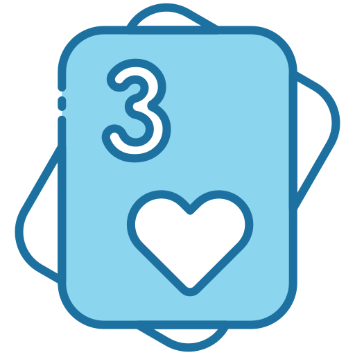 Three of hearts Generic Blue icon