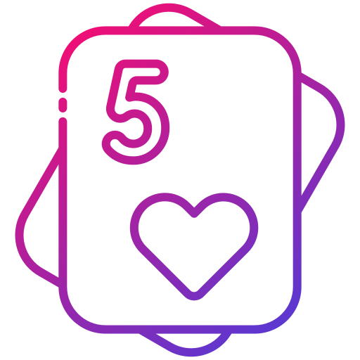 Five of hearts Generic Gradient icon