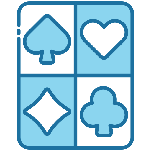poker kaarten Generic Blue icoon