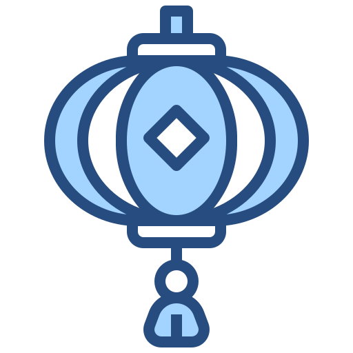 chińska latarnia Generic Blue ikona