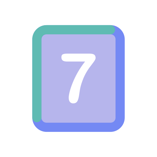 nummer 7 Generic Flat icon