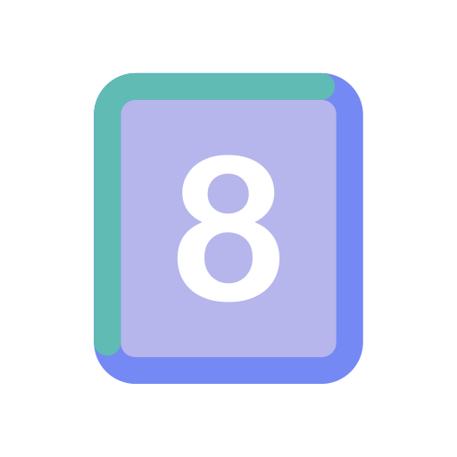 numero 8 Generic Flat icono