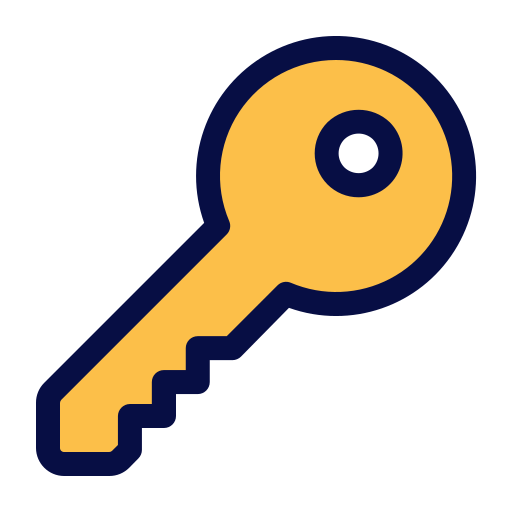 Key Generic Outline Color icon