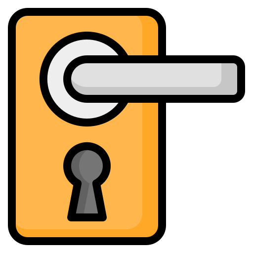 Door handle Generic Outline Color icon