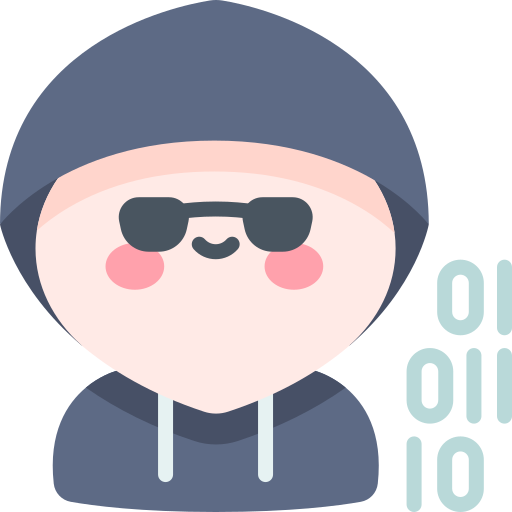 hacker Kawaii Flat icono