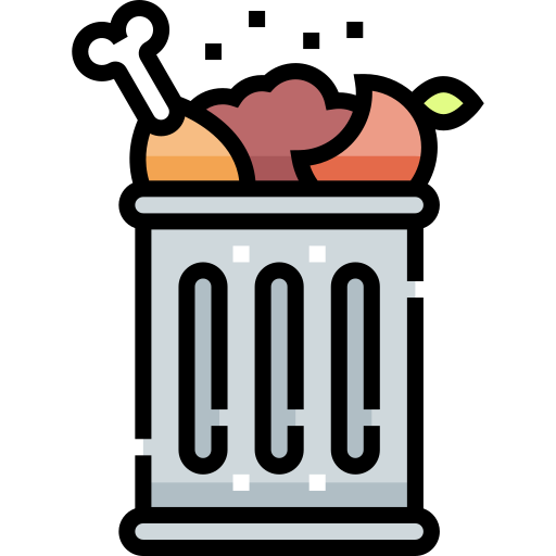 食品廃棄物 Detailed Straight Lineal color icon