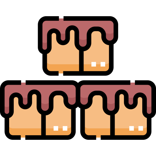 カラメル Detailed Straight Lineal color icon