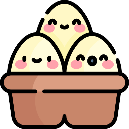 卵 Kawaii Lineal color icon