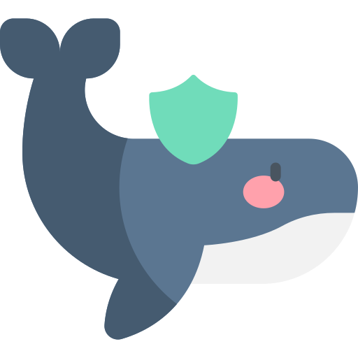 ballena Kawaii Flat icono