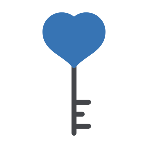 clé d'amour Generic Blue Icône