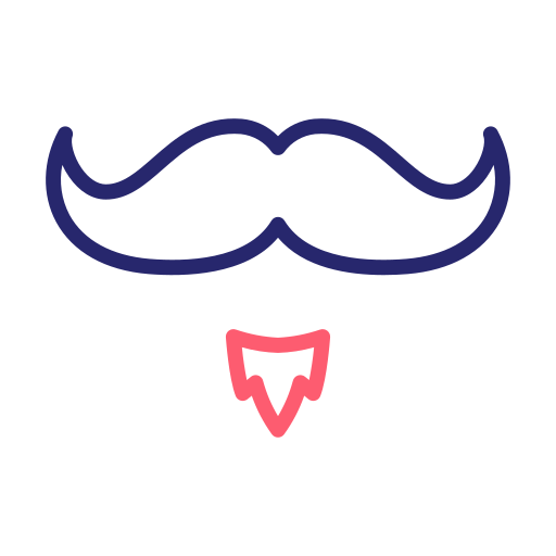bigote Generic Outline Color icono