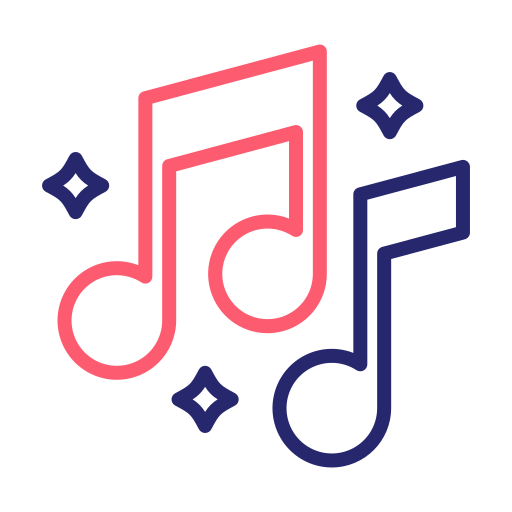 musik note Generic Outline Color icon