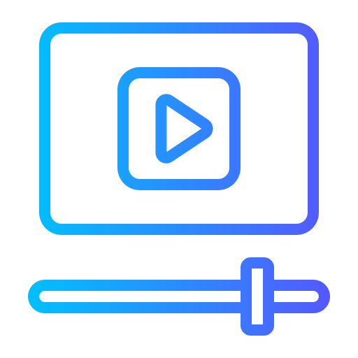 Video player Generic Gradient icon