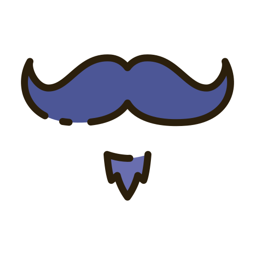 Moustache Good Ware Lineal Color icon