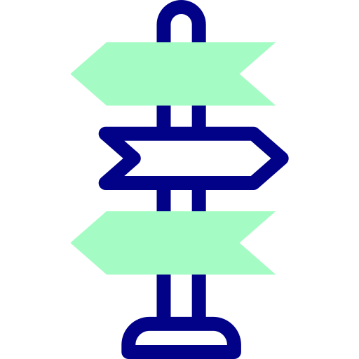 drogowskaz Detailed Mixed Lineal color ikona