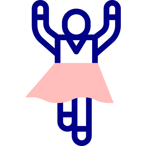 Ballet Detailed Mixed Lineal color icon