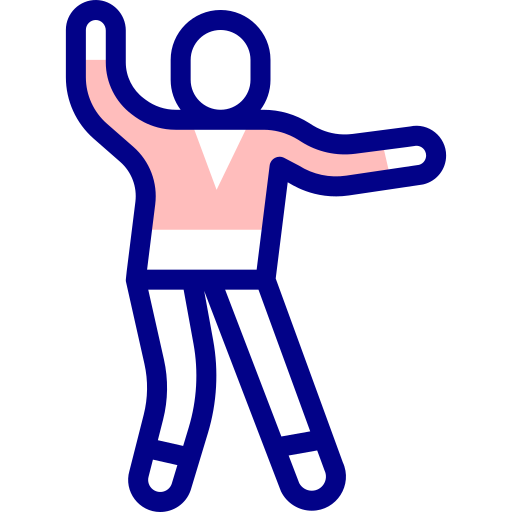 댄스 Detailed Mixed Lineal color icon