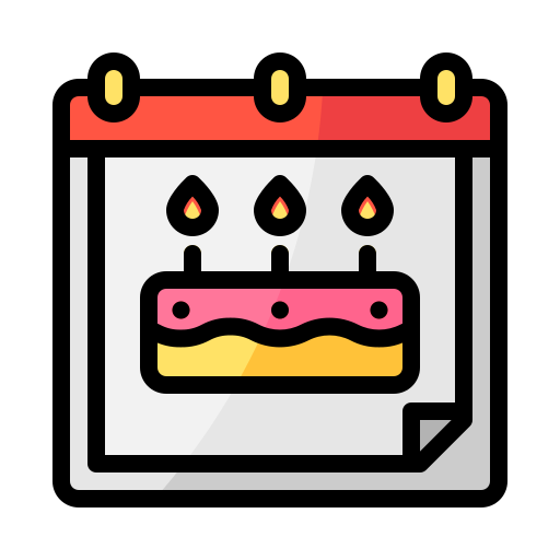 생일 Generic Outline Color icon