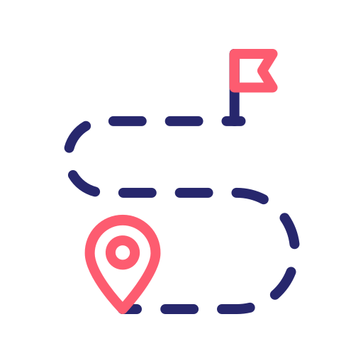 Route Generic Outline Color icon