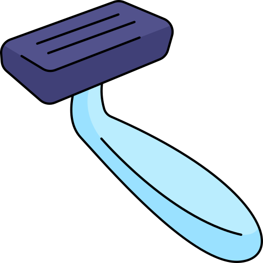 면도칼 Generic Thin Outline Color icon