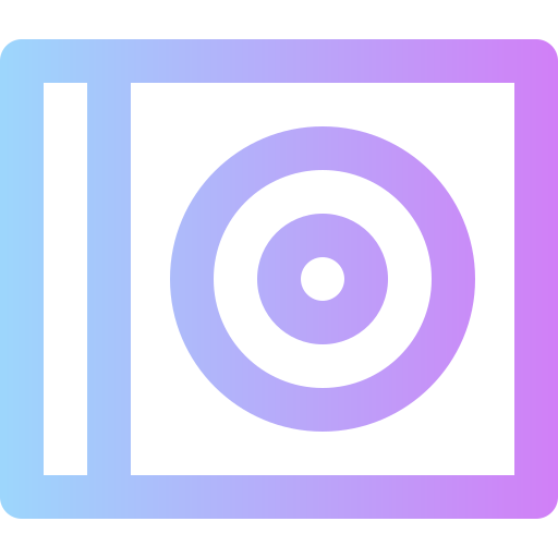 Compact disc Super Basic Rounded Gradient icon