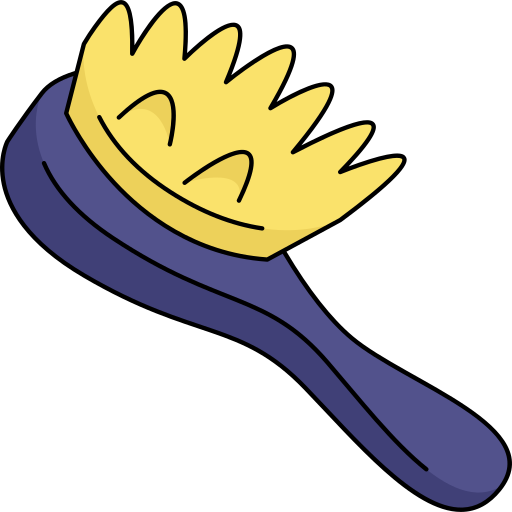 Hair brush Generic Thin Outline Color icon
