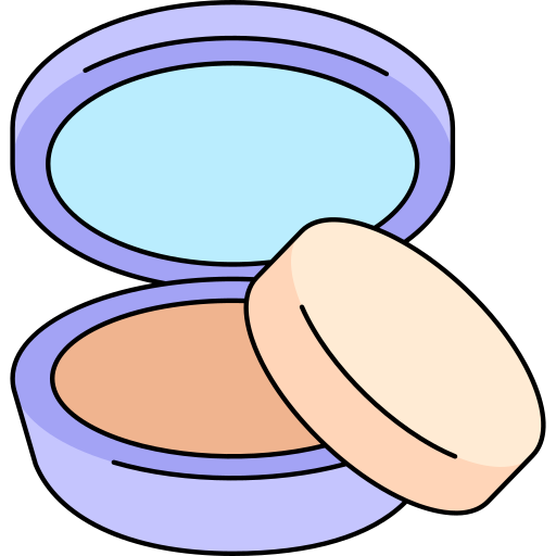 Pressed powder Generic Thin Outline Color icon