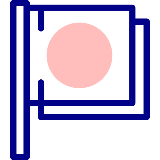 日本 Detailed Mixed Lineal color icon