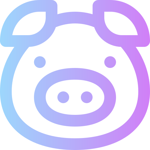 Pig Super Basic Rounded Gradient icon