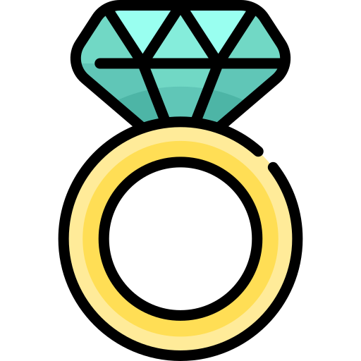 anello di fidanzamento Kawaii Lineal color icona