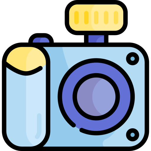 Photo camera Kawaii Lineal color icon