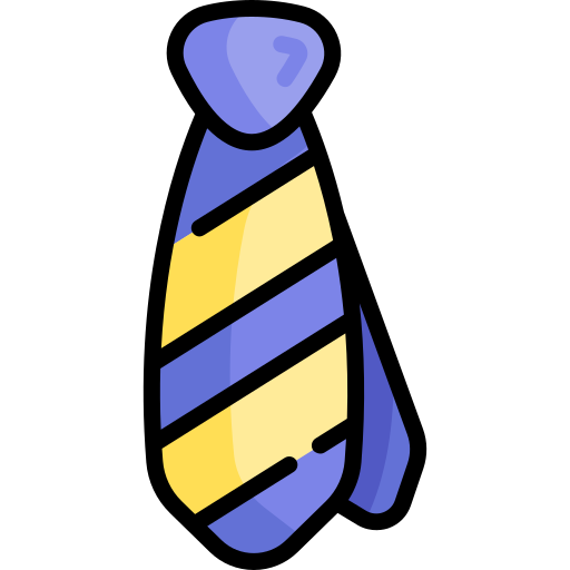 corbata Kawaii Lineal color icono