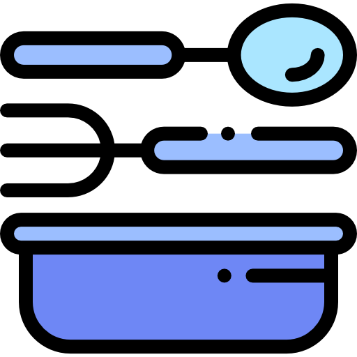Dishes Detailed Rounded Lineal color icon