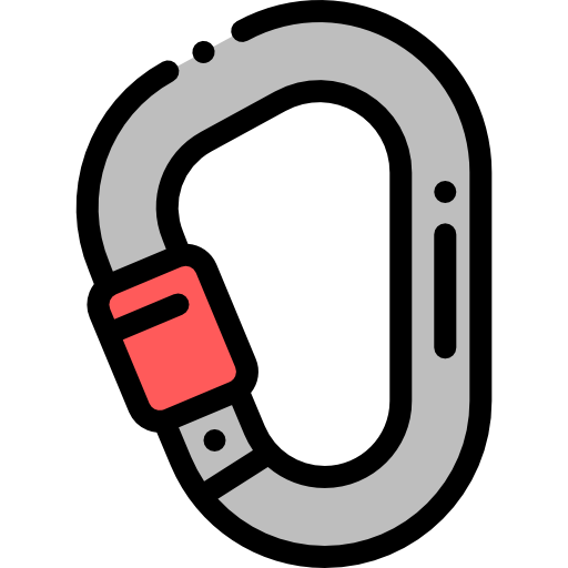 Carabiner Detailed Rounded Lineal color icon