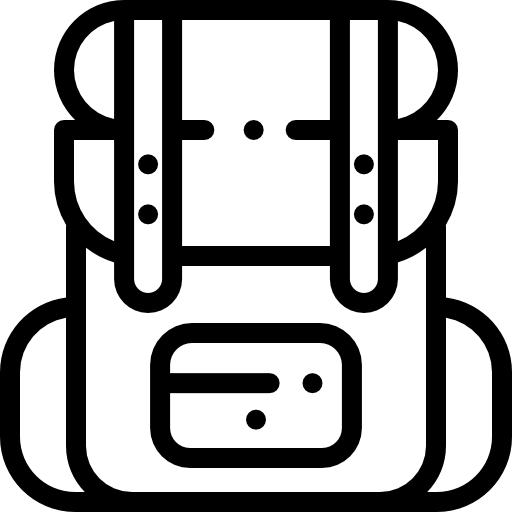 mochila Detailed Rounded Lineal icono