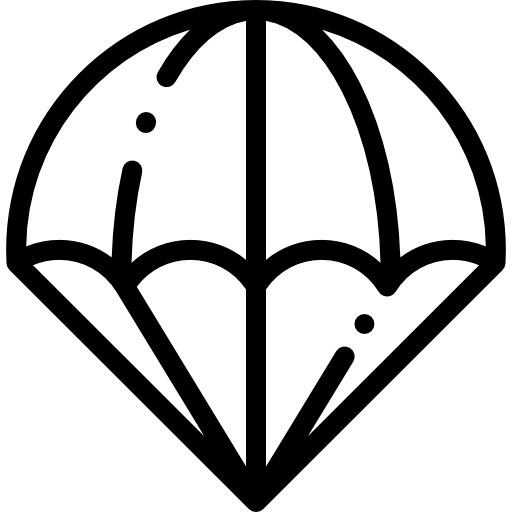 낙하산 Detailed Rounded Lineal icon