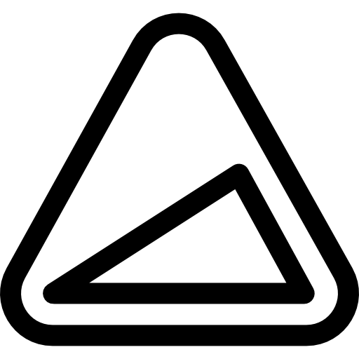 nachylenie Basic Rounded Lineal ikona