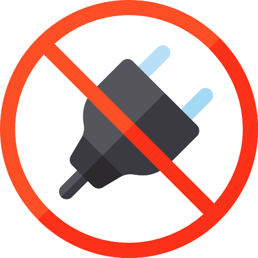 No plug Basic Rounded Flat icon