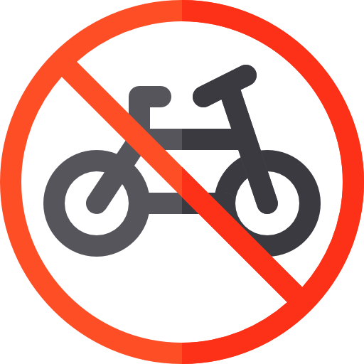 No bicycle Basic Rounded Flat icon