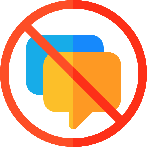 No chatting Basic Rounded Flat icon