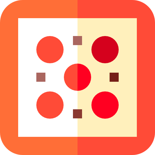 pizza Basic Straight Flat ikona